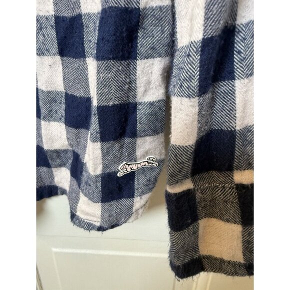 Le Tigre Blue & Pink Buffalo Plaid Cotton Women’s Flannel Size XL - Picture 5 of 10